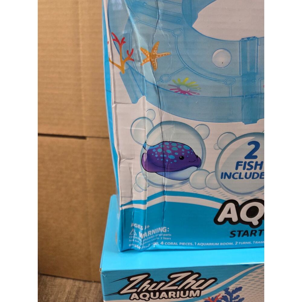 Zhu Zhu Pets Aquarium Starter Set Fish Submarine Coral Reef Tunnel Combo Lot - Picture 2 of 5